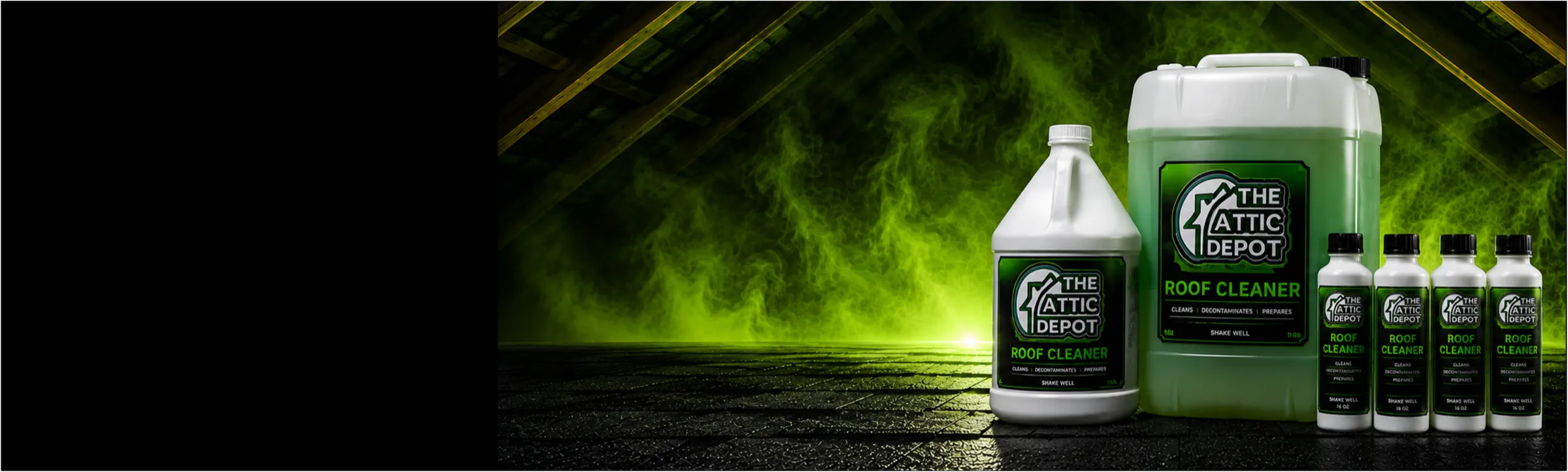 The Attic Depot Roof Cleaner product lineup