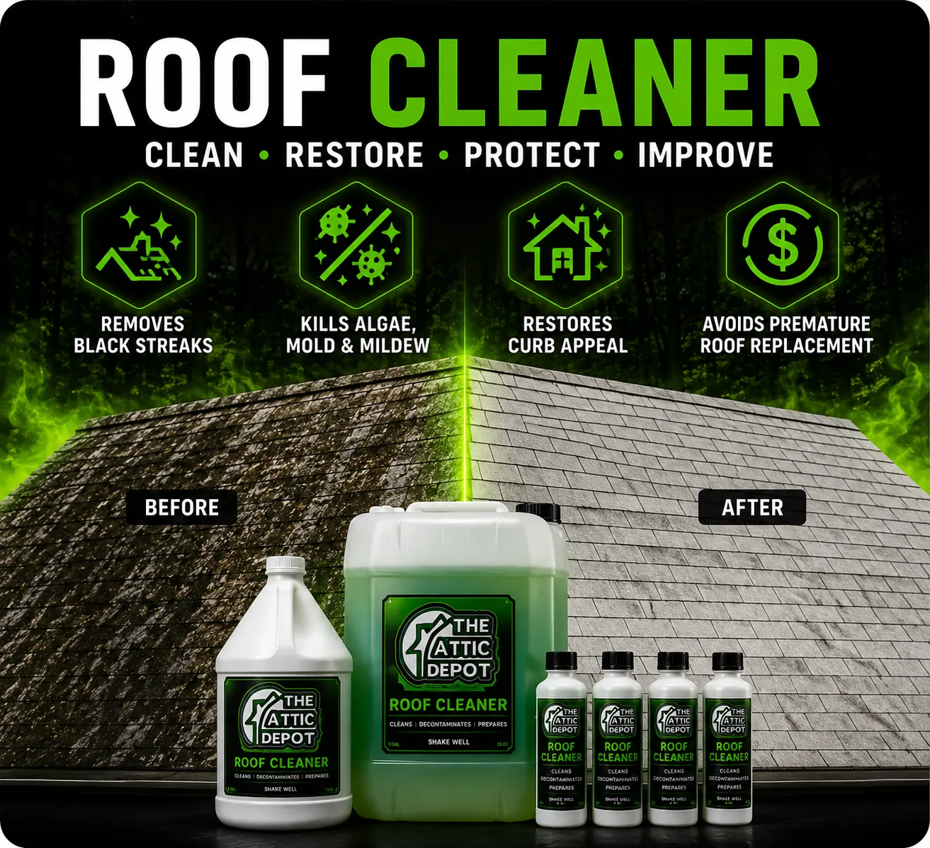 The Attic Depot Roof Cleaner